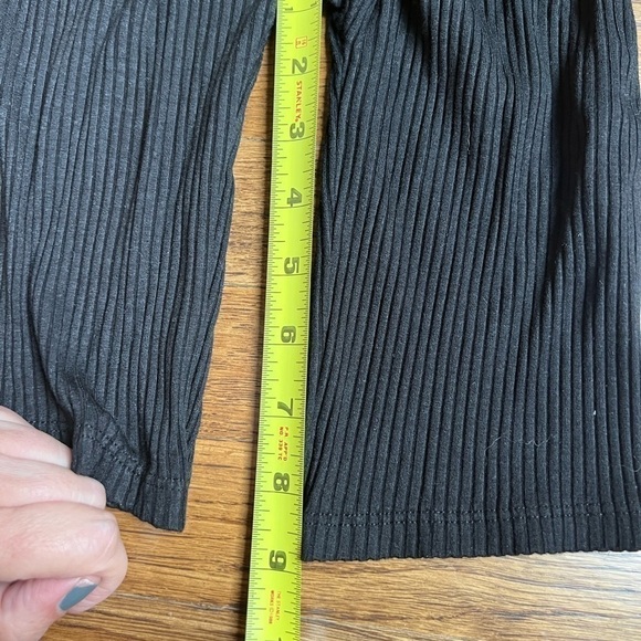 ENZA COSTA Black ribbed unitard short onezie romper size XS - Picture 7 of 9